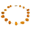 Floating Stone &amp; Maasai Bead Necklace, Pumpkin Spice