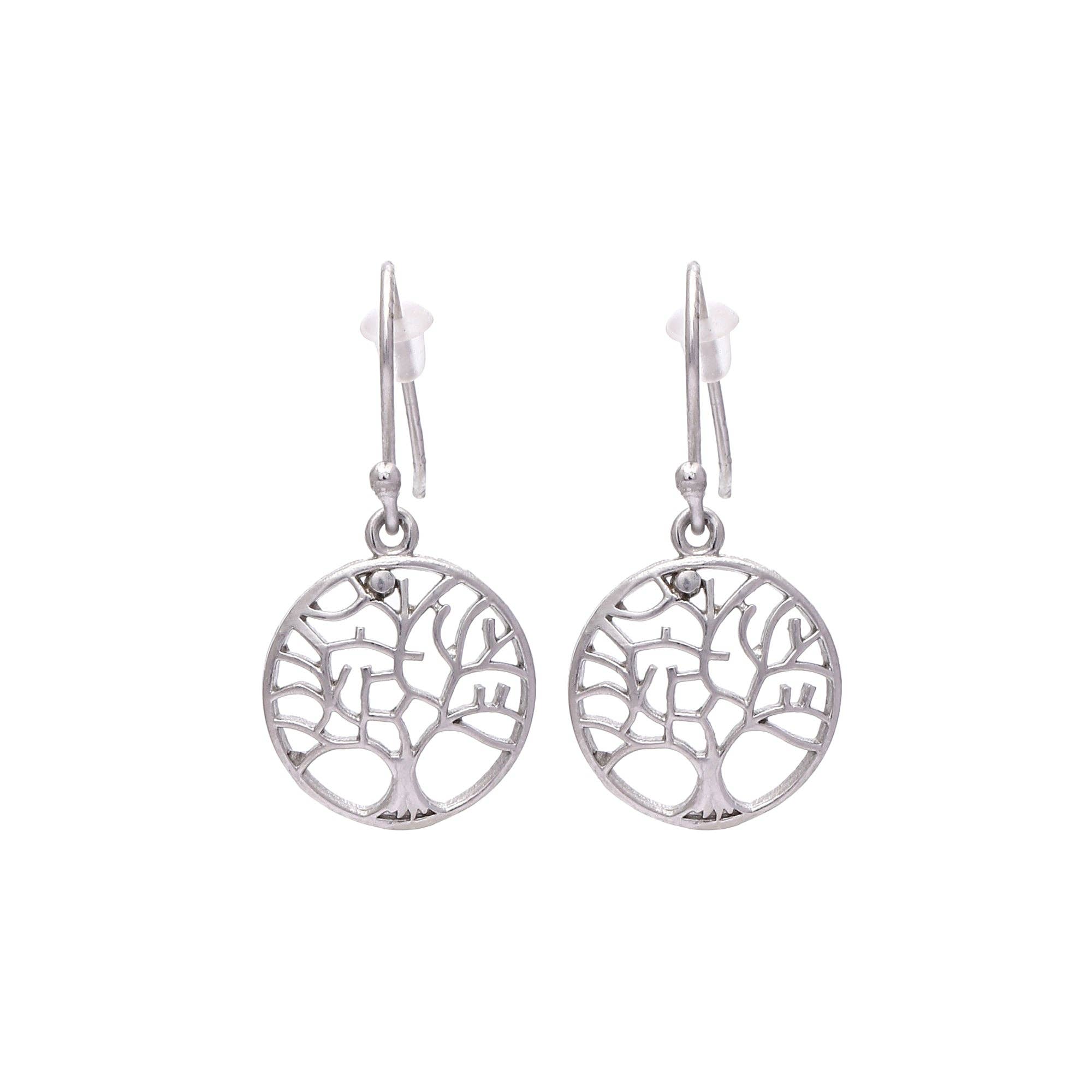 Tree of Life Earrings: Silver