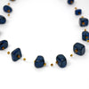 Floating Stone &amp; Maasai Bead Necklace, Navy