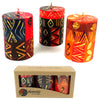 Set of Three Boxed Hand-Painted Candles - Bongazi Design - Nobunto