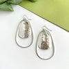 Enfolded Teardrop Earrings - Silver