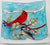 Cardinal and Chickadee Small Dish - Recycled Glass (IS)