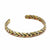 Copper and Brass Cuff Bracelet: Healing Trinity - DZI (J)