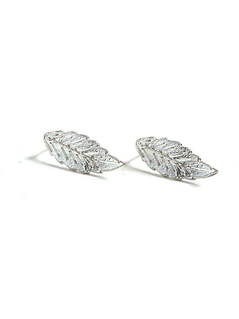 Foliage Studs - Silver
