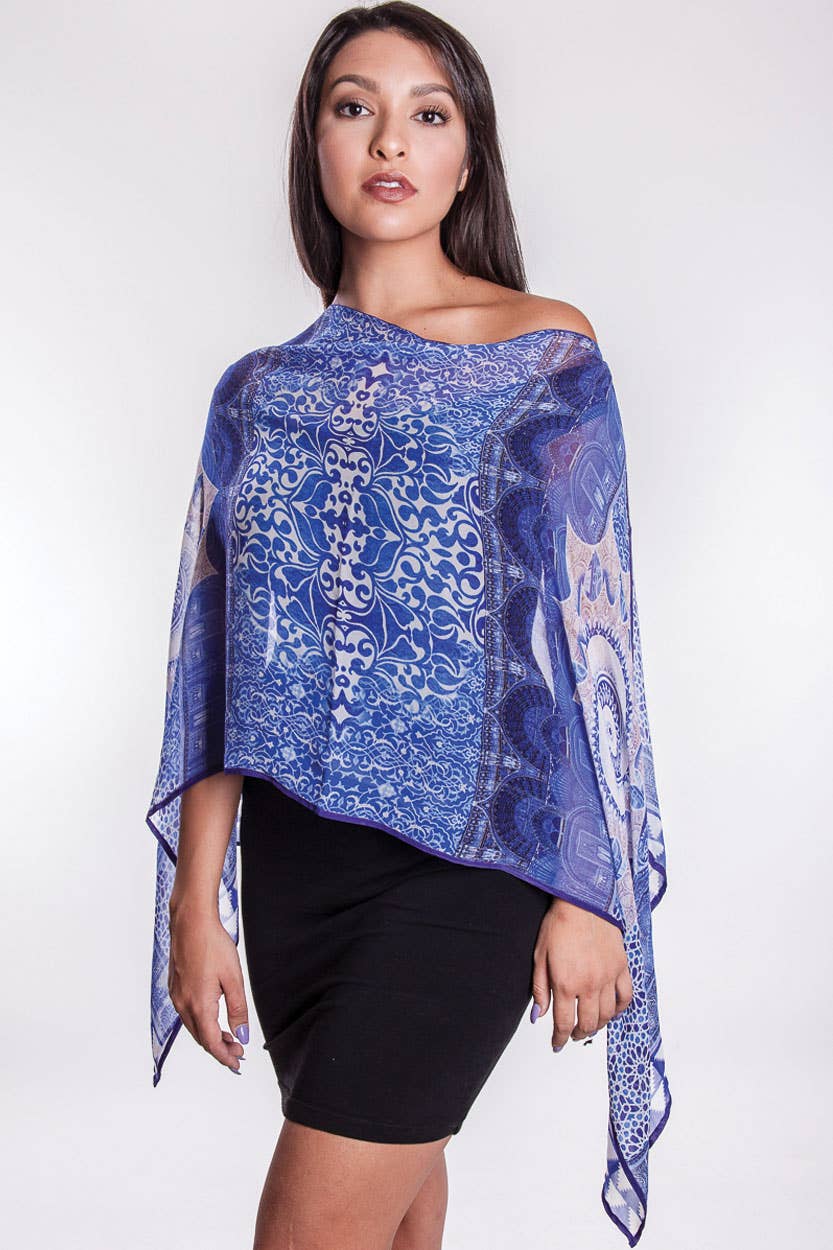 Aashi Blue Mandala Scarf