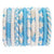 Roll-On Beaded Bracelet Carolina Blue and White from Cambodia (IS)
