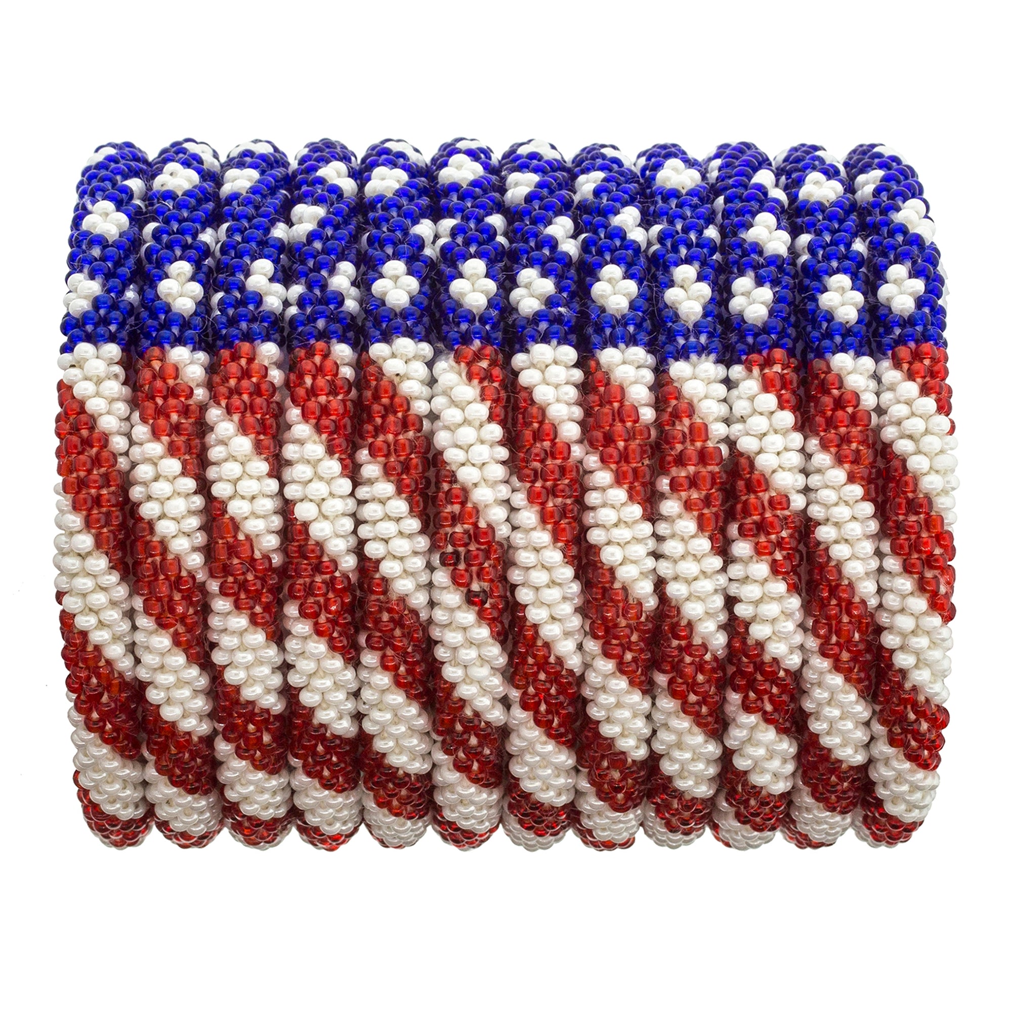 Roll-On® Beaded Bracelets Stars & Stripes - from Nepal (IS)