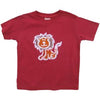 ORGANIC SHORT SLEEVE T-SHIRT-LION-RED (IS)