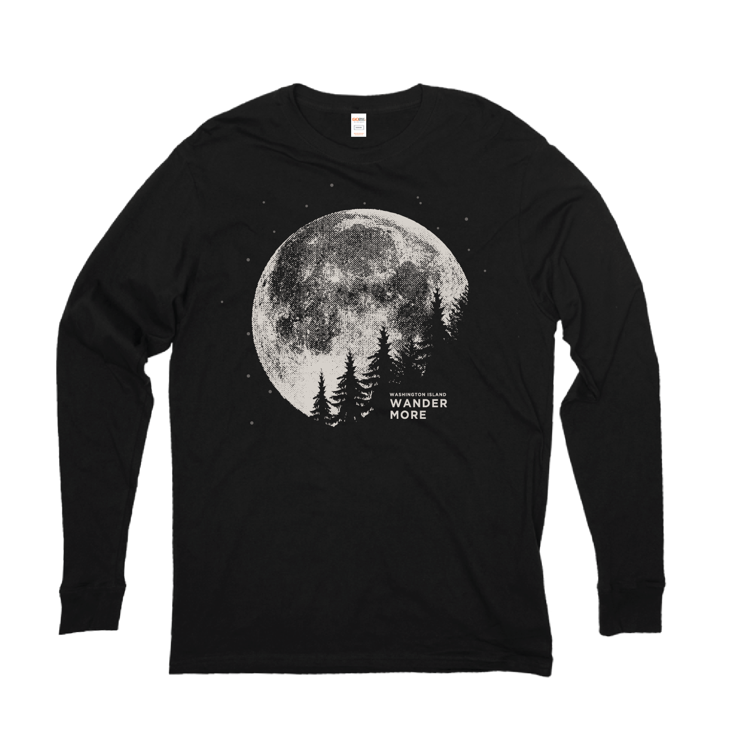 Washington Island Wander More Long Sleeve Tee Unisex Triblend size Small only